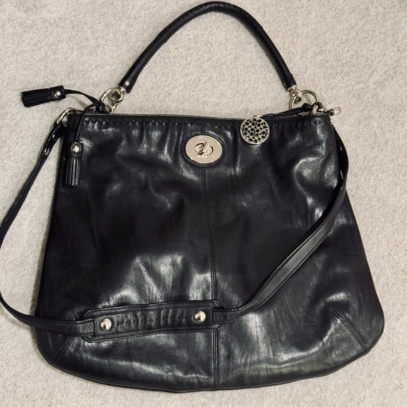 Coach Black Leather Large Crossbody Bag - Picture 5 of 9